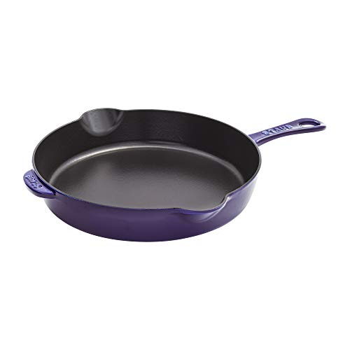 Staub Cast Iron 11-inch Traditional Skillet - Dark Blue