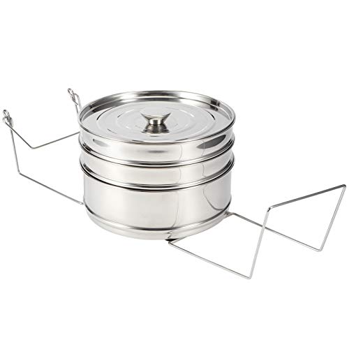 Steaming Pot, Steamer Pot, Stackable 3 Tier Stainless Steel Steamer Basket for Vegetables Fish Rice Meat