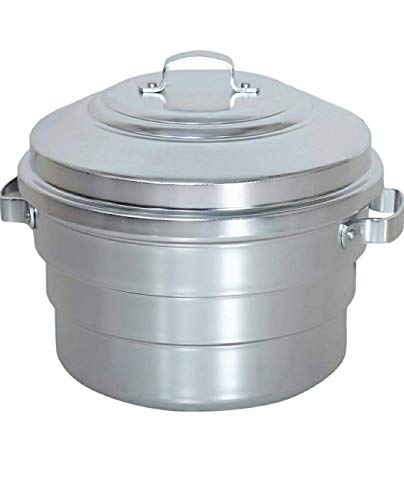 Subaa Aluminium Standard Idli Maker Steamer Cooker Satti 25 Pot Large Size Cooker (Silver)-Big Size