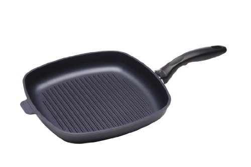 Swiss Diamond 11" x11" HD Nonstick Square Fry Pan Diamond Coated Aluminum PFOA Free Dishwasher & Oven Safe Grey