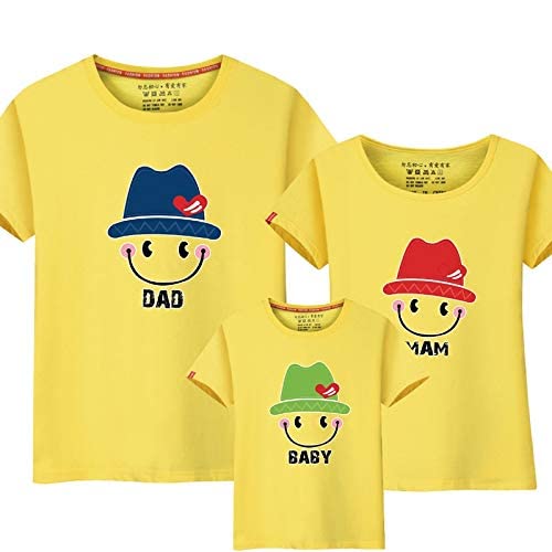 Ubersweet® Family Look Girl Mother Dad Son Clothing Letter DAD MOM Baby Matching Outfits Short Sleeve Cotton T-Shirt sylvanian Families : as Chart, Dad XXL