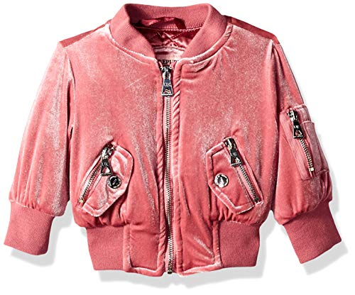 Urban Republic Baby Girls Stretch Velvet Jacket, Rose, 18M