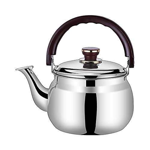 Whistling Tea Kettle, Stainless Steel Stove Top Kettle, Fast Heating Coffee Kettle, with Anti-Hot Handle, Suitable for All Hob, Induction