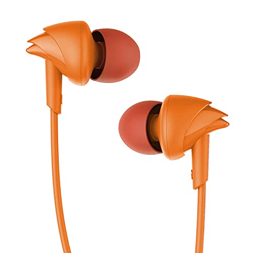 boAt Bassheads 100: Made in India in Ear Wired Earphones with Mic (Courageous Orange)