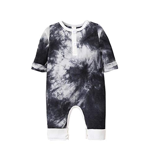 ToodiiIN Jumpsuit for Kids, Newborn Infant Baby Boy Girl Long Sleeve Rainbow Tie-Dye Romper Clothes