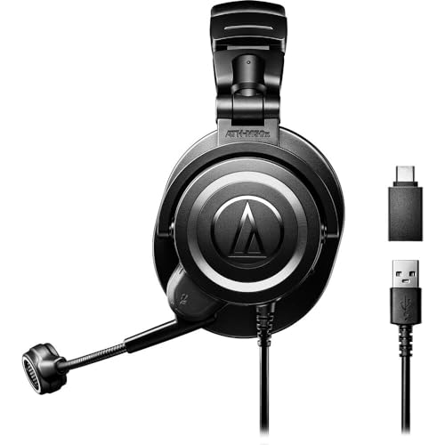 Audio-Technica Ath-M50Xsts-Usb Streamset Streaming Headset,on-ear,Wired,Black