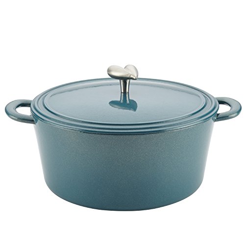 Ayesha Curry 47176 Cast Iron Enamel Covered Dutch Oven, Small, Twilight Teal