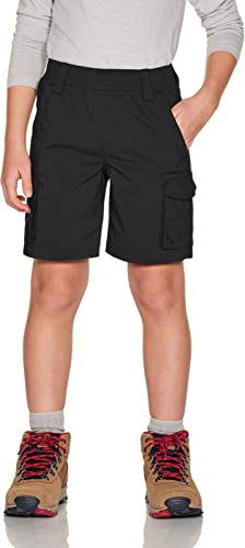 CQR Kids Youth Pull on Cargo Shorts, Outdoor Camping Hiking Shorts, Lightweight Elastic Waist Athletic Short with Pockets