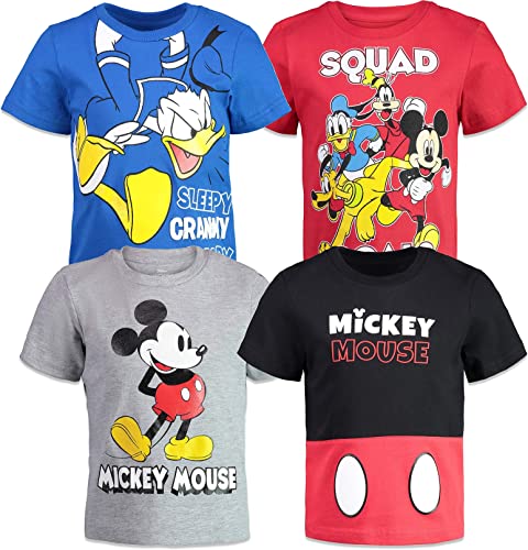 Disney Mickey Mouse Baby Boys 4 Pack T-Shirts Donald Duck Goofy Pluto 18 Months