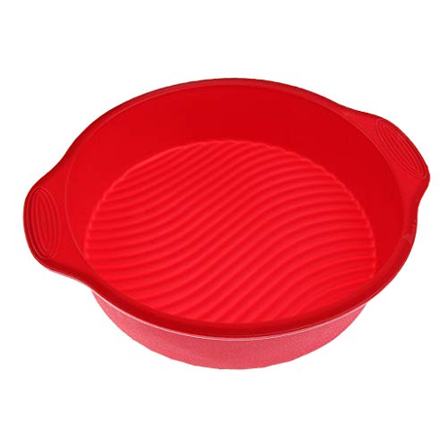 ELECTROPRIME 8" Silicone Cake Mold Round Baking Pan Bread Chocolate Mould Bakeware Tray