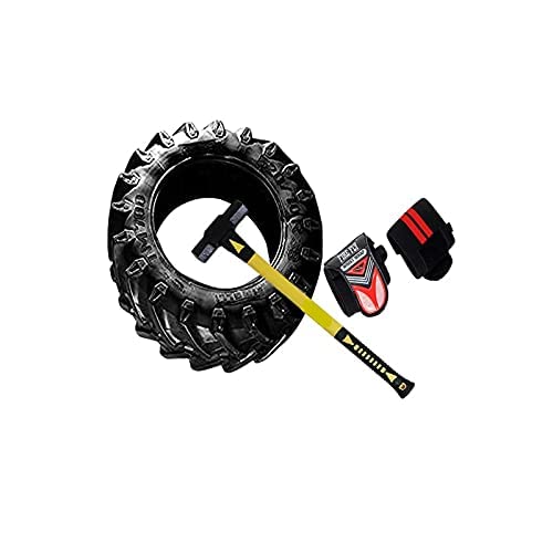 FIRE FLY Gym Tire with Sledgehammer Big Tire Flip Sledgehammer Tire Hit Workout Sledgehammer Fitness Gym Hammer 6 Kg with Big Tire for Crossfit Functional Training