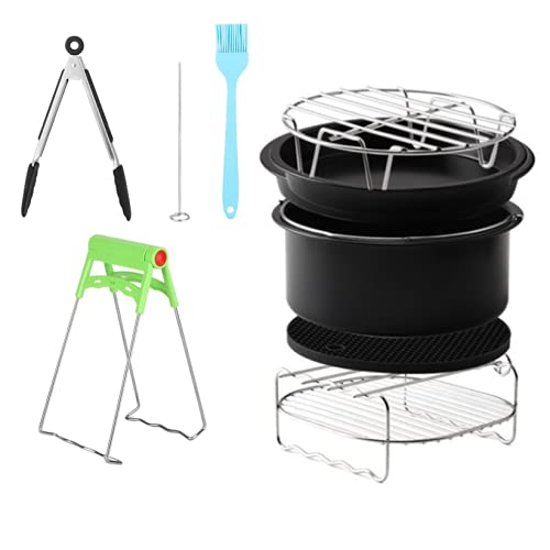 Fryer Accessories, Heat-Resistant, Non-Stick Pot, Air Fryer, Safe and Durable to Use Food-Grade Stainless Steel, Non-Toxic for Pressure Cooker Dish Rack