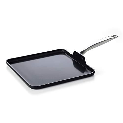 GreenPan Prime Midnight Healthy Ceramic Nonstick, Griddle 11", Black