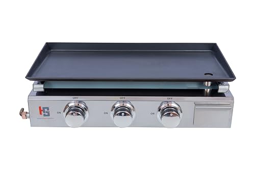 HS Gas Griddle Non-Stick Plate | Cooking Burgers | Bacon | Chees Staks | Grilled Favorites | 10.7 KW Heat HP