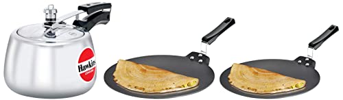 Hawkins Contura Pressure Cooker, 3ltr (HC30)&Hawkins Futura Nonstick Dosa Tava, Diameter 30 cm, Thickness 4.88 mm NDT30&Hawkins Futura Nonstick Dosa Tava, Diameter 28 cm, Thickness 4.88 mm NDT28