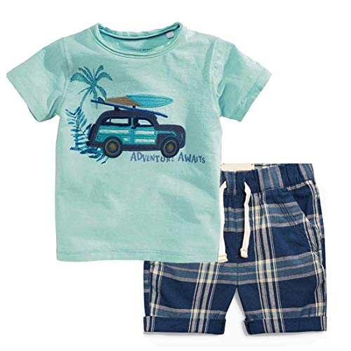 JOBAKIDS Boys Clothes Short Sleeve T-Shirt and Pants 2 Pieces Set Toddler Summer Outfits Cotton 2T