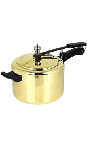 JSRBB Heavy Quality Pure Brass Cooker with Tin Coating (KALAI) Inside (3 L) EXTRA HEAVY 10 YEARS WARRANTY