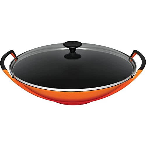 LE CREUSET Wok + Glass Lid 36 Cm-Flame