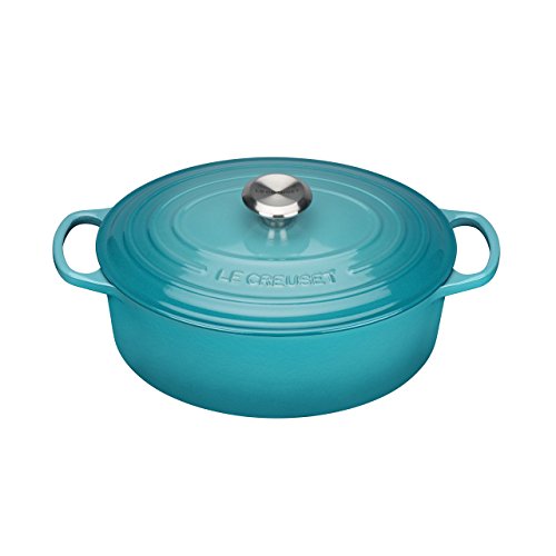 Le Creuset Signature Cast Iron Oval Casserole, 27 cm - Teal