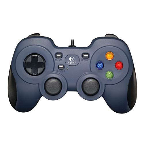 Logitech G F310 Wired Gamepad, Controller Console Like Layout, 4 Switch D-Pad, 1.8-Meter Cord, PC/Steam/Windows/AndroidTV - Grey/Blue