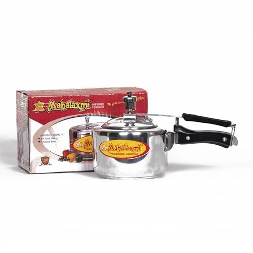 Mahalaxmi 1 Litre Inner Lid Aluminium Pressure Cooker (MLIN1) | ISI CERTIFIED |+FREE RUBBER GASKET & VALVE