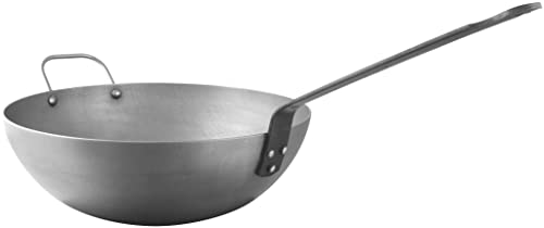 Mauviel M'Steel Black Steel Wok, 11.8", Steel