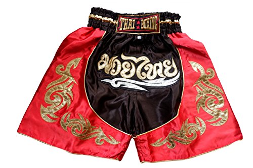 Nakarad Kid Muay Thai Boxing Shorts 2 Years Old - 10 Years Old (RED, M)