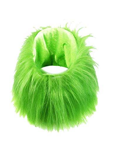 PONGONE Green Fur Neckerchief Halloween Cosplay Costume Accessories Adult S