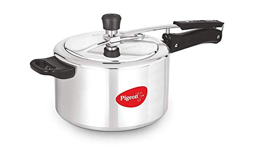 Pigeon by Stovekraft Aluminium Pressure Cooker with Inner Lid (Silver, 5 litres)