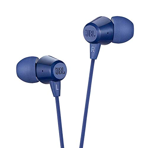 (Refurbished) JBL C50HI by Harman Wired In Ear Headphone with Mic (Blue)