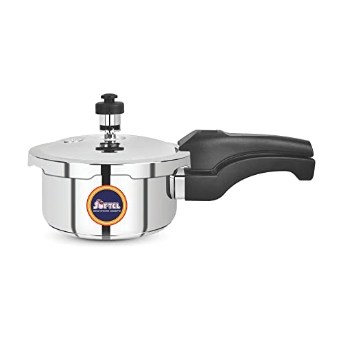 SOFTEL Great Kitchen Concepts Stainless Steel Little Prince 1 Litre Outer Lid Pressure Cooker | Induction Bottom | Silver