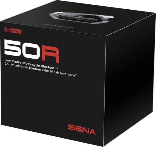 Sena 50R Low Profile Motorcycle Bluetooth Communication System with Mesh Intercom