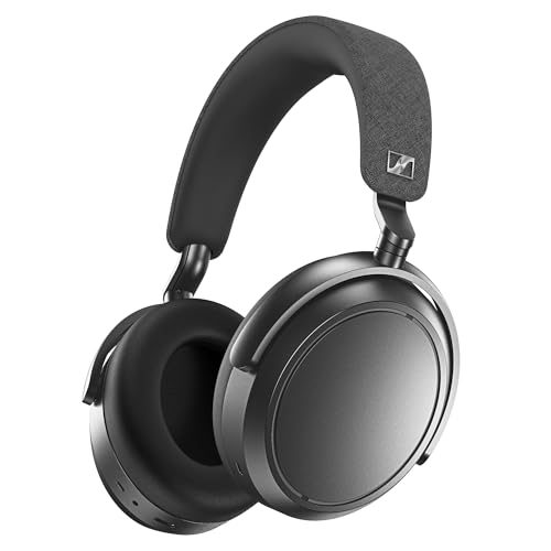 Sennheiser Momentum 4 Wireless Headphones - Bluetooth Headset for Crystal-Clear Calls with Adaptive Noise Cancellation, 60h Battery Life, Customizable Sound and Lightweight Folding Design - Graphite