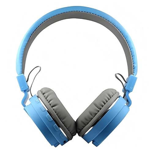 Supreno HS12 Wireless Bluetooth Over The Ear Headphone Mic with Music and Calling Controls Adjustable Pads for Small and Big Head Multicolor Sports Wireless Bluetooth,with FM/SD Card,