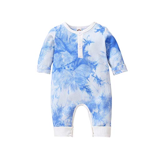 ToodiiIN Jumpsuit for Kids, Newborn Infant Baby Boy Girl Long Sleeve Rainbow Tie-Dye Romper Clothes