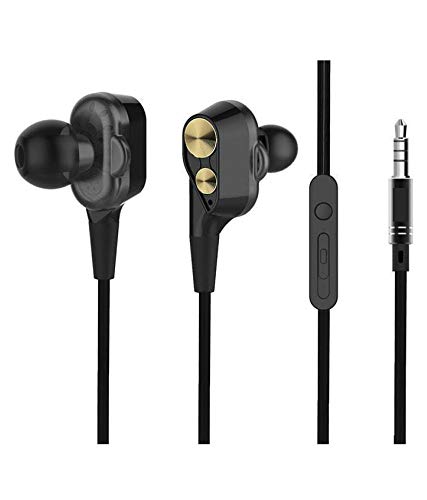 Trost - H7 Wired Ergonomic in-Ear Headphones with Dynamic Crystal Clear Sound/Earphones Compatible with Samsung/Android Phone and More -Black