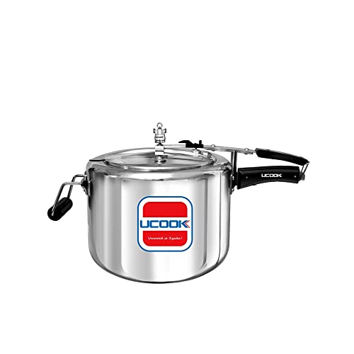 UCOOK Aluminium Inner Lid Non-Induction Pressure Cooker, 16 Litre, Silver