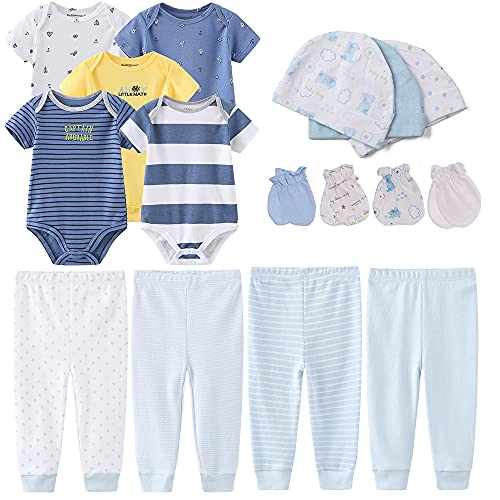 Unisex Baby Layette Essentials Giftset Clothing Set 19-Piece, Blue3, 6-9 Months