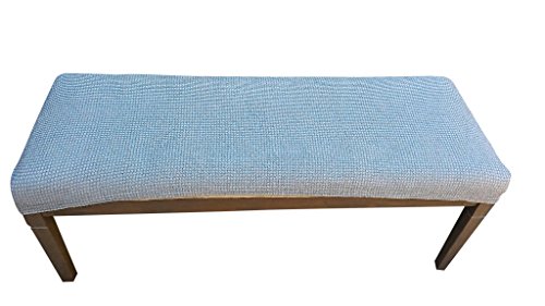 Waterproof Dining Bench Cover Protector - Perfect for Kids, Elderly, Restaurant,Clinics, Party, Home - Machine Washable, Stretchy, Snugly Fit, Clean The Mess Easily (49x17, Grey)