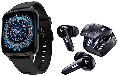 boAt Wave Style Call with Advanced Dedicated Bluetooth Calling Chip & Airdopes 190 True Wireless in Ear Earbuds with Beast Mode(50ms) for Gaming, 40H Playtime, Breathing LEDs, Signature Sound