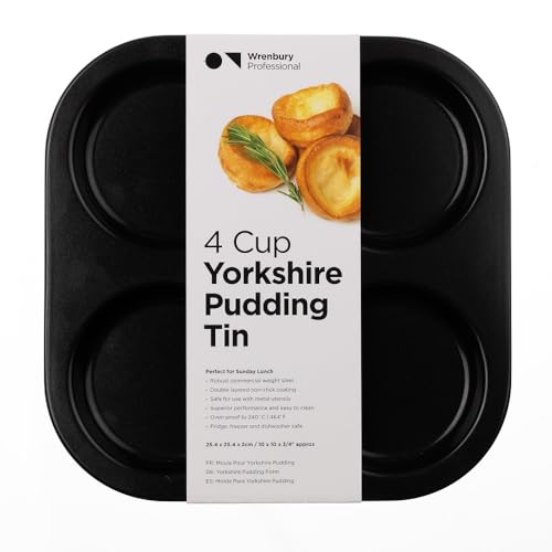 Wrenbury 4 Cup Yorkshire Pudding Tray | Robust Non-Stick Tray