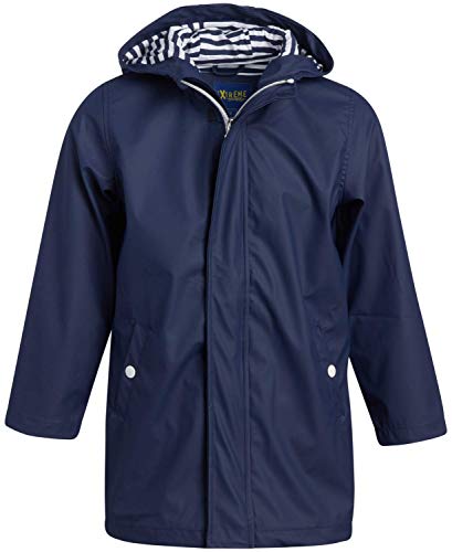 iXtreme Boys' Jacket - Lightweight Waterproof Raincoat with Hood, Size 5, Navy